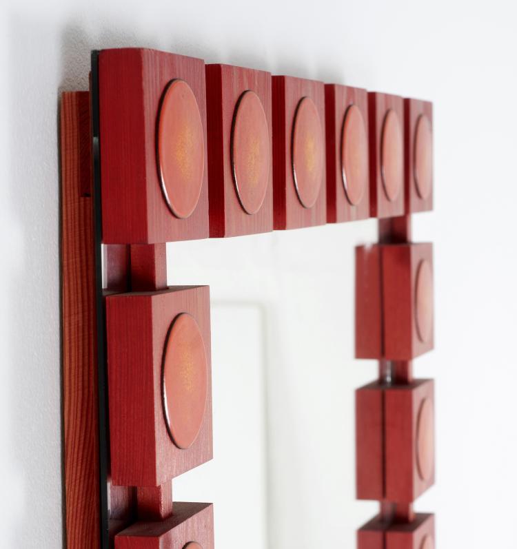 Bild 2 zu Objekt, Wall mirror, c. 1963, Ewa Wrangel, AB Glas & Tr&auml;, Hovmantorp, Schweden (G&T), 146C 597