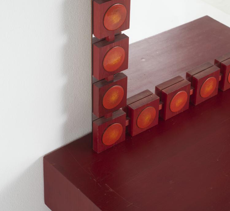 Bild 4 zu Objekt, Wall mirror, c. 1963, Ewa Wrangel, AB Glas & Tr&auml;, Hovmantorp, Schweden (G&T), 146C 597