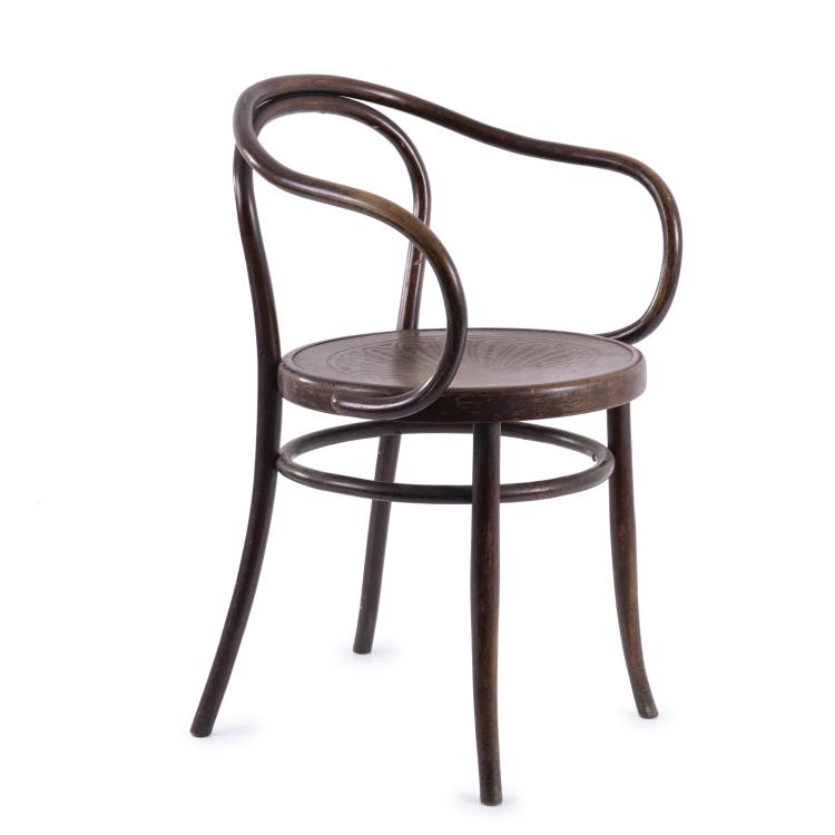 Hauptbild zu Objekt, Armlehnsessel '712' oder 'Corbusier Sessel', um 1902, Jacob & Josef Kohn, Wien, 145B 182