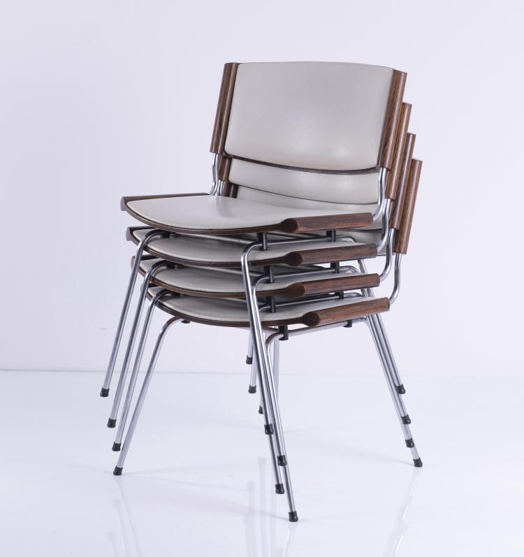 Bild 3 zu Objekt, Four '150' chairs, 1958, Kolds Savvaerk, D&auml;nemark, 145B 313