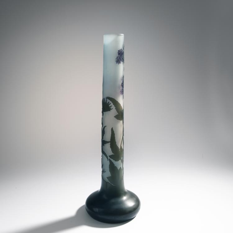 Bild 1 zu Objekt, Stangenvase 'Hortensias', 1905-08, Gall&eacute;, Etablissements, Nancy, 144B 167