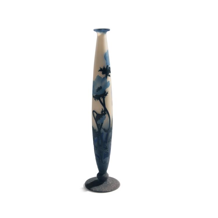 Hauptbild zu Objekt, Vase 'An&eacute;mones bleues', 1920er Jahre, Muller Fr&egrave;res, Lun&eacute;ville, 144B 205