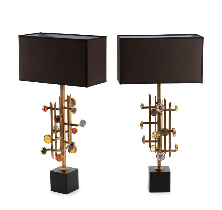 Hauptbild zu Objekt, Two table lights, 1970s, Poliarte, Verona, 145B 437