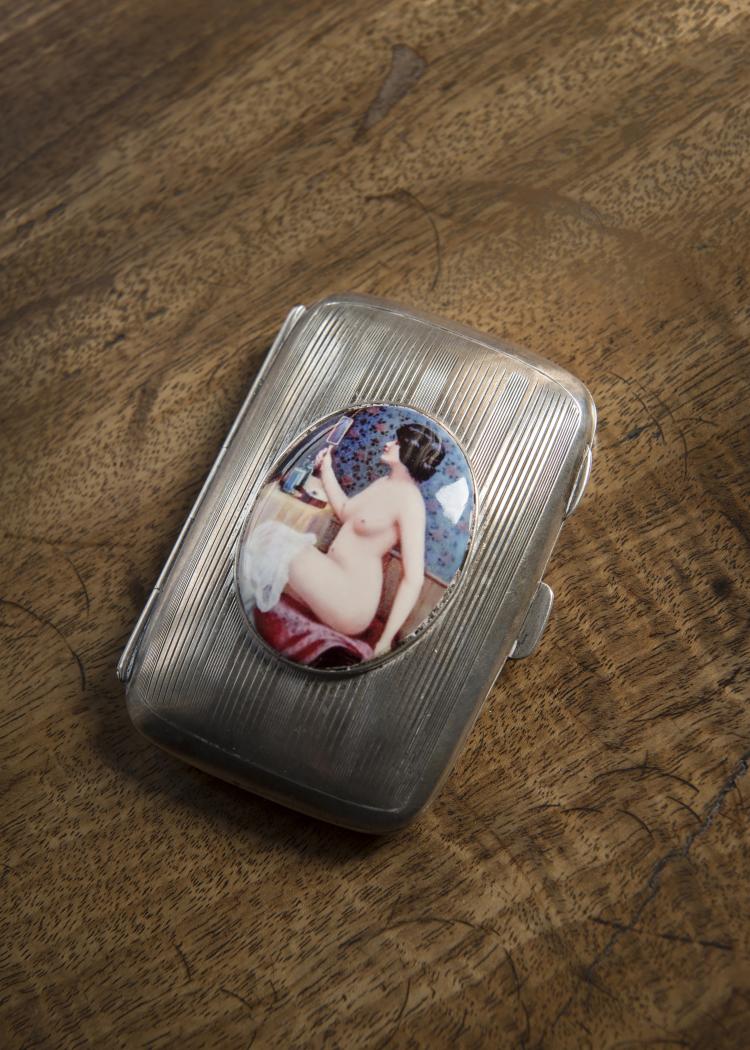 Hauptbild zu Objekt, Kleines erotisches Zigarettenetui, 1938, Haseler, William Hair, Birmingham, 144C 93