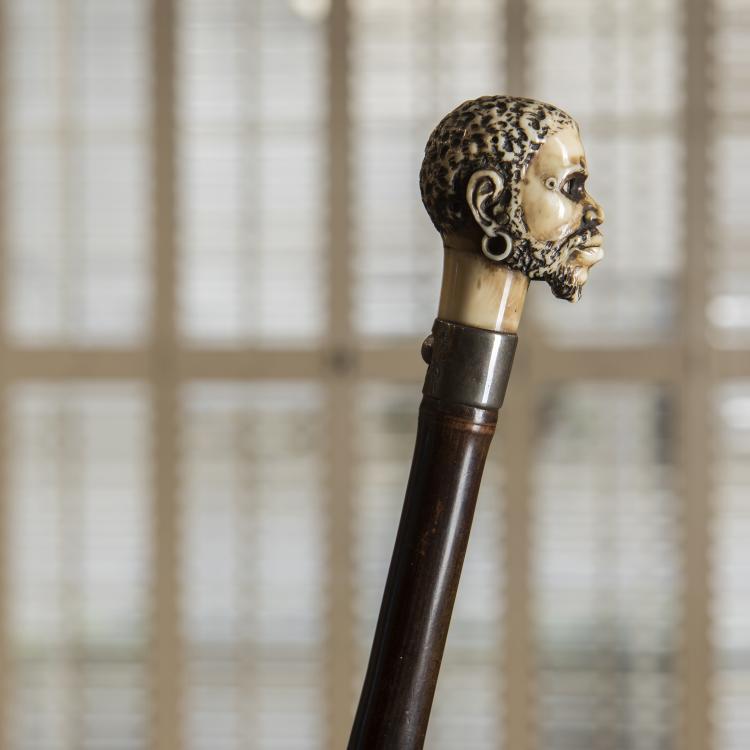 Bild 1 zu Objekt, Automatenstock mit Kopf eines Afrikaners, Ende 19. Jahrhundert , England, 144C 43