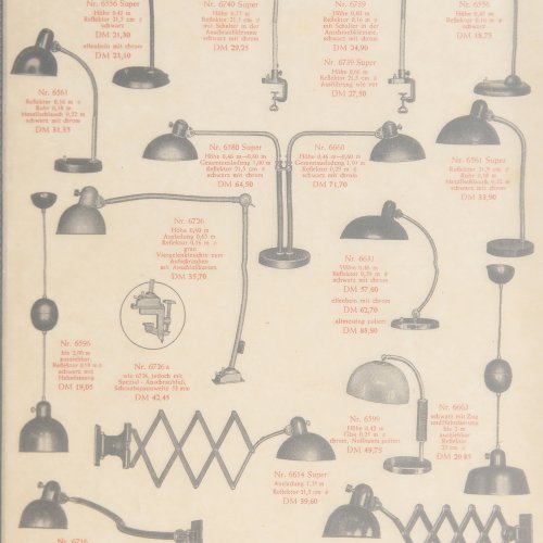 Werbeblatt Kaiser-Leuchten, 1950er Jahre 