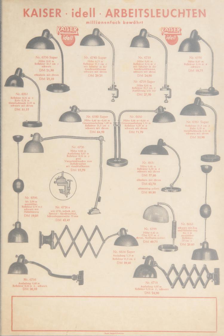 Hauptbild zu Objekt, Werbeblatt Kaiser-Leuchten, 1950er Jahre , Lappe & Semmler, Ens, 145A 139
