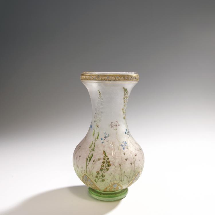 Hauptbild zu Objekt, 'Bleuets et R&eacute;s&eacute;das' vase, 1902, Daum Fr&egrave;res, Nancy, 144B 92