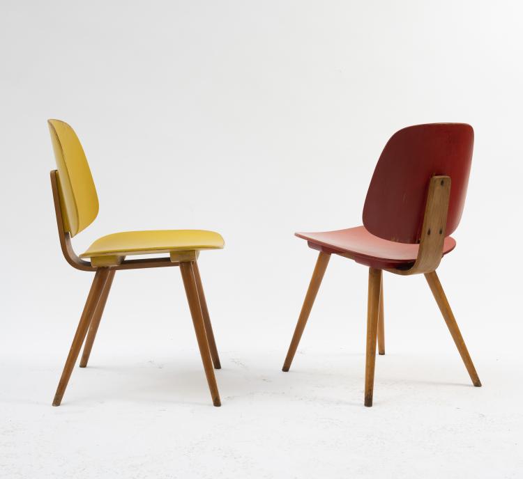 Hauptbild zu Objekt, Zwei St&uuml;hle '703', 1954, Thonet, Frankenberg, 145A 155