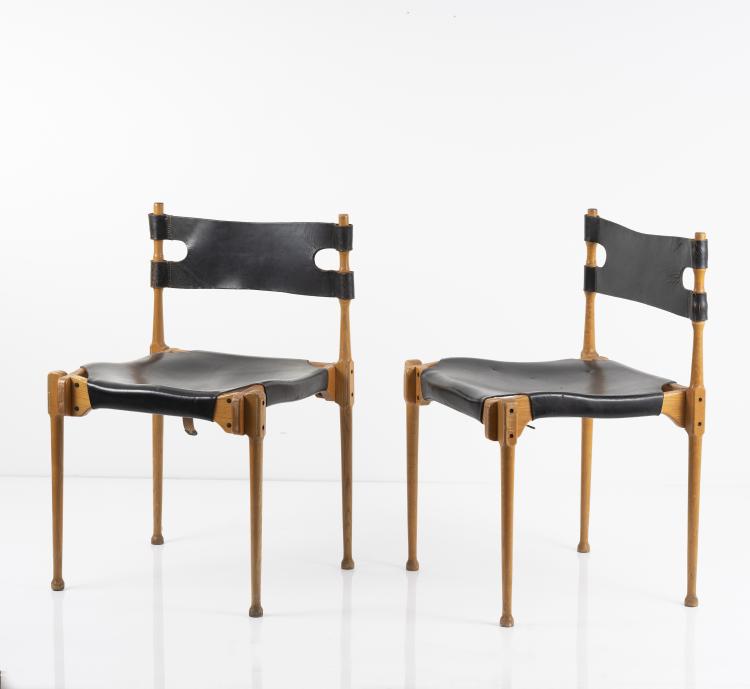 Hauptbild zu Objekt, Two 'Montreal' stacking chairs, 1967, Fr&ouml;scher & Co., Karl, Steinheim/Murr., 145A 160