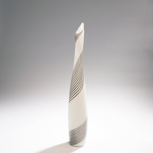 Filigrana semplice a fascia bianca nera' vase, 1954