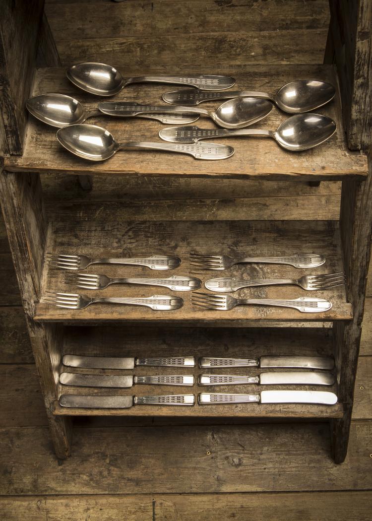 Bild 1 zu Objekt, 18 pieces '124' flatware, c. 1902, Wellner, August, S&ouml;hne, Aue, 144B 508