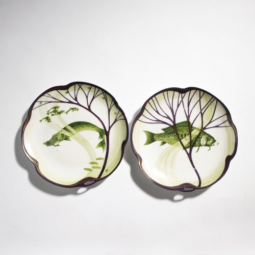 Two plates from the 'Modern' tableset, 1899/1900