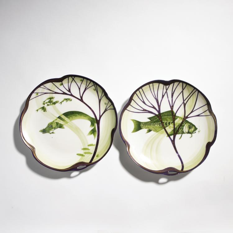 Hauptbild zu Objekt, Two plates from the 'Modern' tableset, 1899/1900, Nymphenburg, KPM, 144B 390