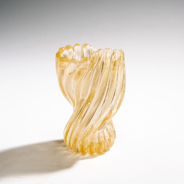 Bild 1 zu Objekt, 'Ritorto a coste' vase, 1950, Seguso, Archimede, Murano, 146D 816
