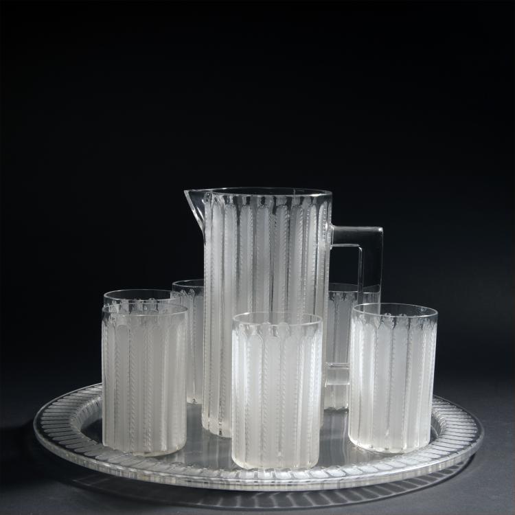 Hauptbild zu Objekt, Tischset 'Jaffa', 1931, Lalique, Ren&eacute;, Wingen-sur-Moder, 144A 50