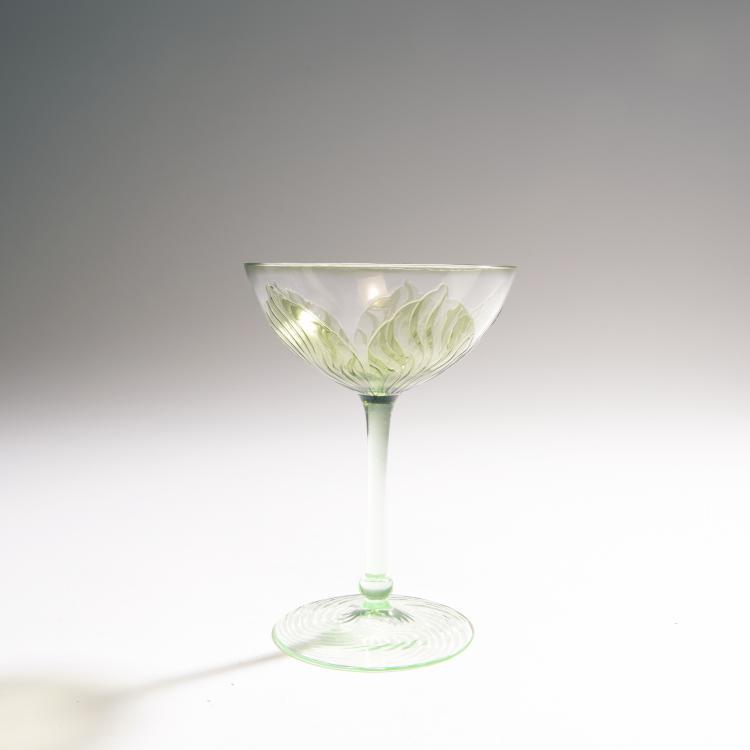 Hauptbild zu Objekt, Champagne glass, c. 1900, Rheinische Glash&uuml;tten, K&ouml;ln-Ehrenfeld, 144B 243