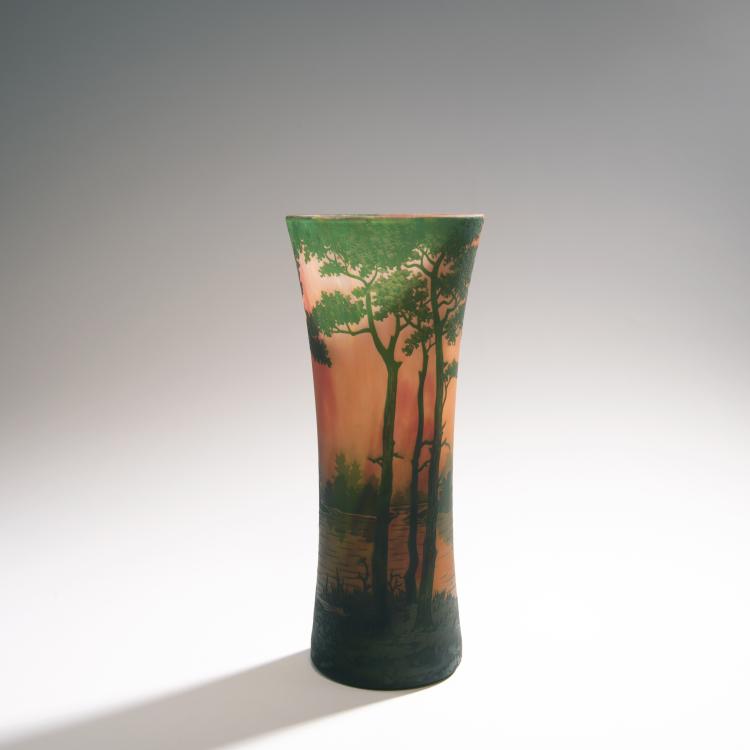 Hauptbild zu Objekt, Vase 'Paysage lacustre, Cr&eacute;puscule', 1910-15, Daum Fr&egrave;res, Nancy, 144B 120