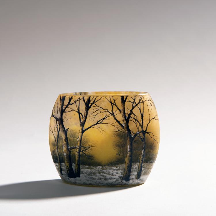 Hauptbild zu Objekt, 'Cr&eacute;puscule Neige' vase, 1900-05, Daum Fr&egrave;res, Nancy, 144B 88