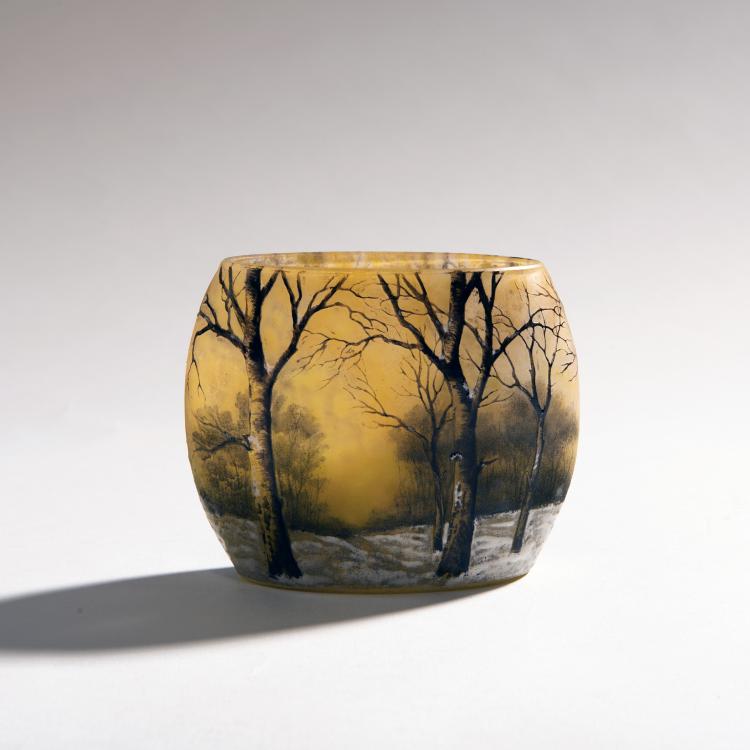 Bild 1 zu Objekt, 'Cr&eacute;puscule Neige' vase, 1900-05, Daum Fr&egrave;res, Nancy, 144B 88