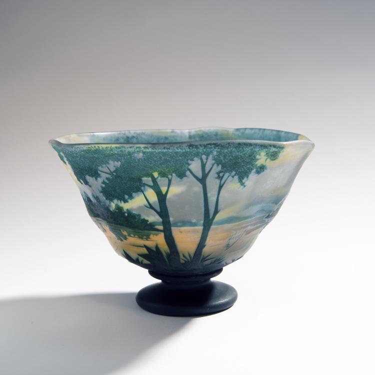 Bild 1 zu Objekt, Schale 'Paysage lacustre', um 1910, Daum Fr&egrave;res, Nancy, 144B 127