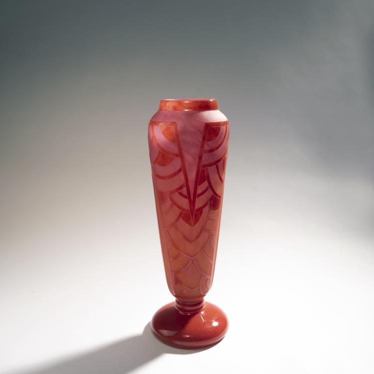 Hauptbild zu Objekt, Vase 'N&eacute;nuphars rouge', 1928-30, Schneider, Epinay-sur-Seine, 144B 223