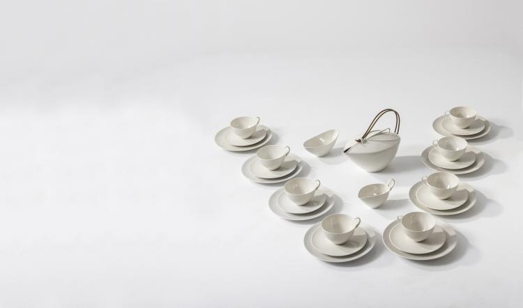 Hauptbild zu Objekt, Teeservice 'Orangerie', 1954, Berlin, KPM, 145A 145