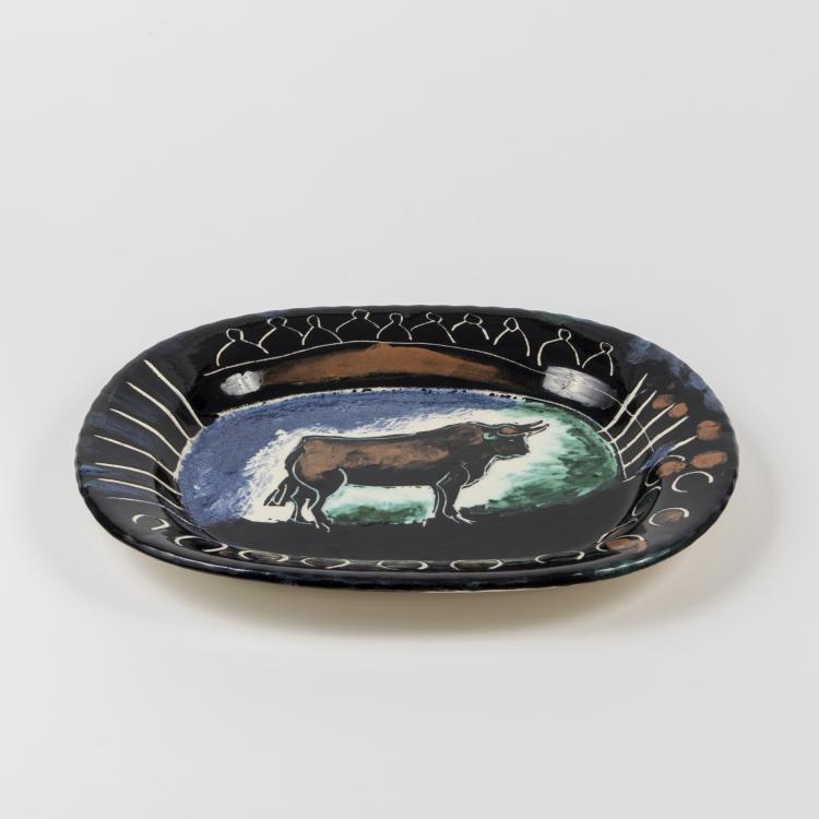 Bild 2 zu Objekt, Platte 'Taurreau dans l'ar&egrave;ne', 1948 (Entwurf), Madoura, 145C 487