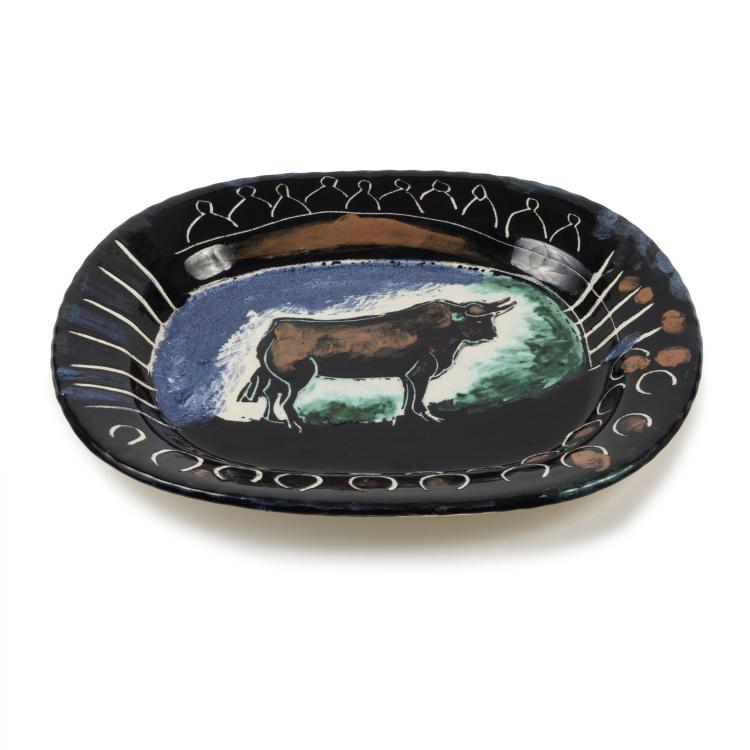 Bild 3 zu Objekt, Platte 'Taurreau dans l'ar&egrave;ne', 1948 (Entwurf), Madoura, 145C 487