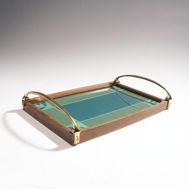 Hauptbild zu Objekt, Tray, c. 1906, W&auml;chtersbacher Steingutfabrik, Schlierbach, 144B 406