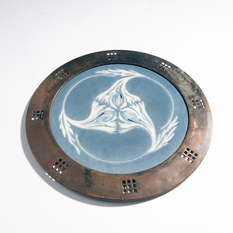 Hauptbild zu Objekt, Tray, 1905, W&auml;chtersbacher Steingutfabrik, Schlierbach, 144B 405