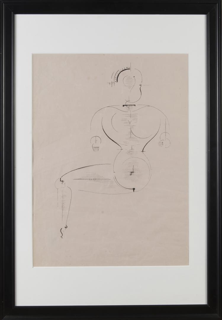 Hauptbild zu Objekt, 'Figur von der Seite (Figur H 2 Sitzende)', 1922, 145A 4