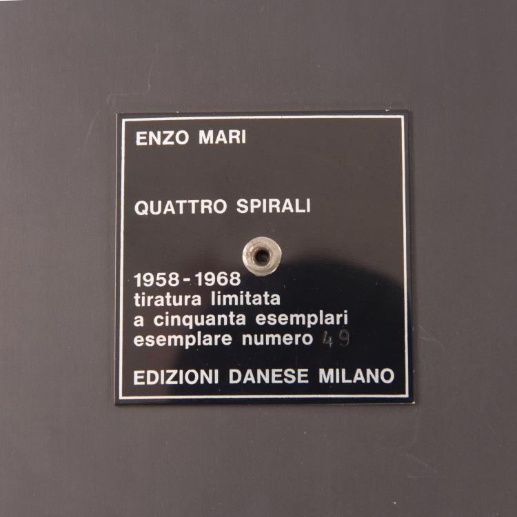 Bild 4 zu Objekt, Multiple 'Quattro spirali', 1958/68, Enzo Mari, Danese, Mailand, 146A 8