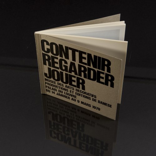 Seltener Ausstellungskatalog 'Contenir, Regarder, Jouer', 1970