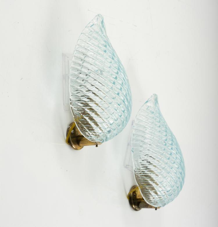 Bild 1 zu Objekt, Vier Wandappliquen 'Costolato', 1940er Jahre , Barovier & Toso, Murano, 146B 156