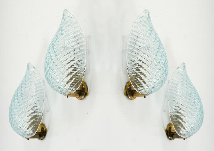 Bild 3 zu Objekt, Vier Wandappliquen 'Costolato', 1940er Jahre , Barovier & Toso, Murano, 146B 156