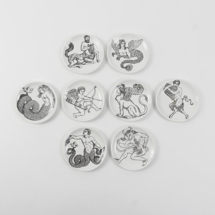 Hauptbild zu Objekt, Eight 'Miti e Leggende' plates, Fornasetti, Mailand, 145B 337
