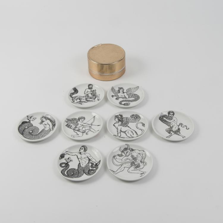 Bild 2 zu Objekt, Eight 'Miti e Leggende' plates, Fornasetti, Mailand, 145B 337
