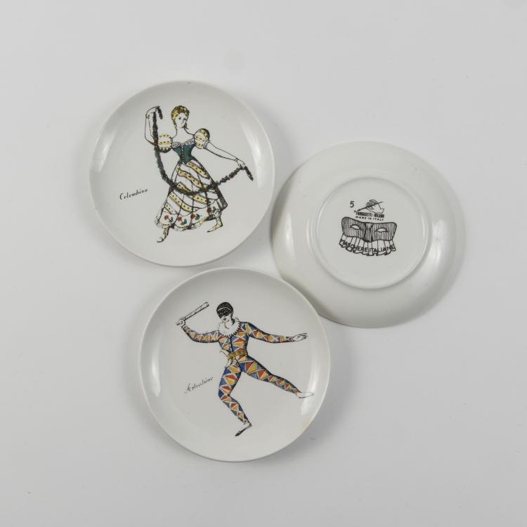 Bild 2 zu Objekt, 8 'Maschere Italiane' plates, Fornasetti, Mailand, 145B 356