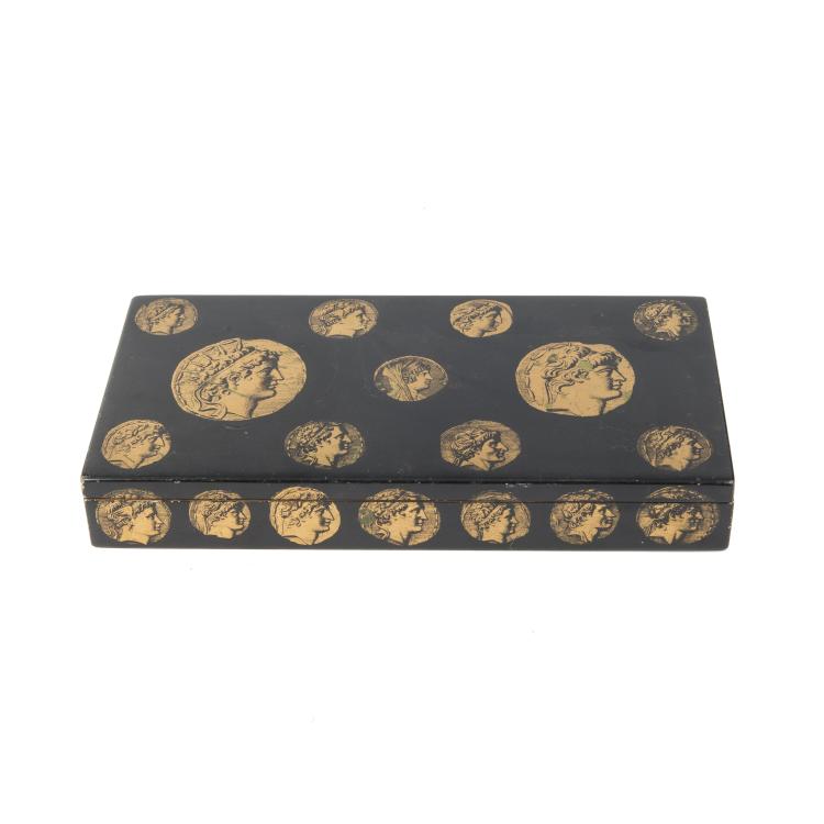 Hauptbild zu Objekt, Gro&szlig;e Aufbewahrungsbox 'Monete romane', 1950er Jahre, Fornasetti, Mailand, 146B 236