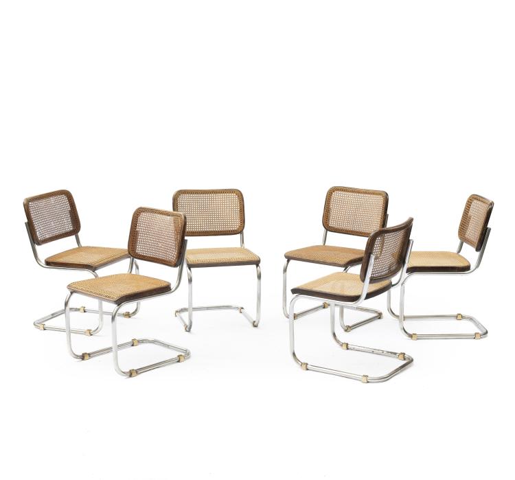 Hauptbild zu Objekt, Sechs St&uuml;hle 'B 32 - Cesca', 1928, Thonet, Frankenberg, 145A 40