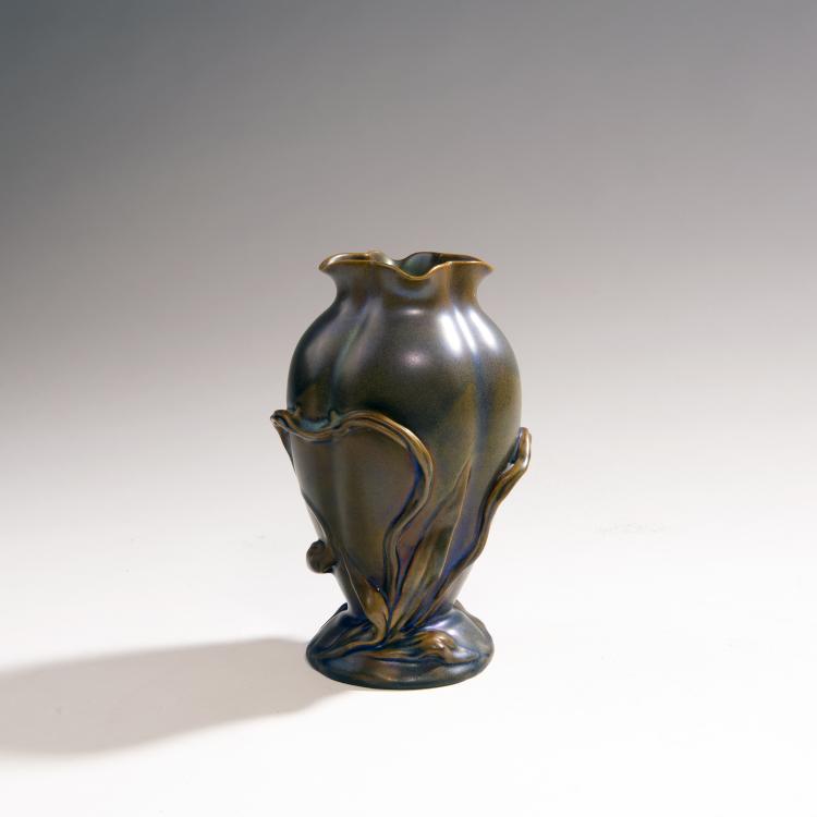 Hauptbild zu Objekt, Vase, c. 1900, Zsolnay, Vilmos, P&eacute;cs, 144B 420