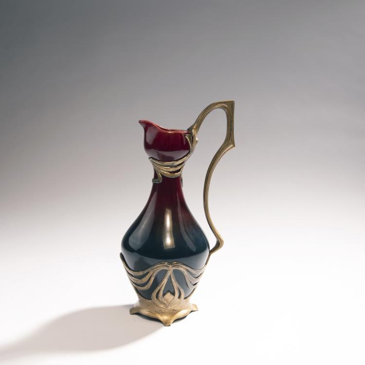 Hauptbild zu Objekt, Decanter with mounting, c. 1900, Schwarz, J. von, N&uuml;rnberg, 144B 402