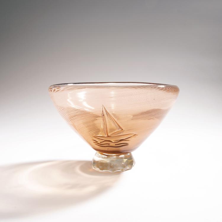 Hauptbild zu Objekt, 'Mezza filigrana' bowl, c. 1939, Seguso Vetri d'Arte, Murano, 146D 823