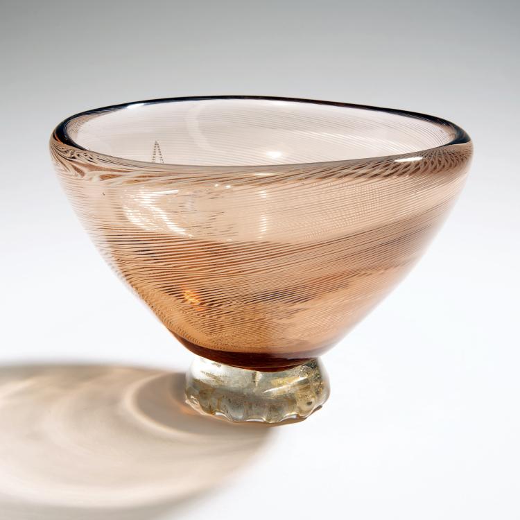 Bild 1 zu Objekt, 'Mezza filigrana' bowl, c. 1939, Seguso Vetri d'Arte, Murano, 146D 823