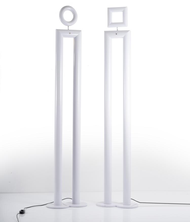 Hauptbild zu Objekt, Zwei Stehleuchten, 1980er Jahre, Benetton, Rom, 146B 378