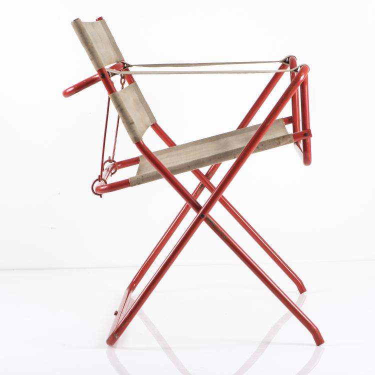 Hauptbild zu Objekt, Folding chair 'B 4', c. 1928, Marcel Breuer, Standard-M&ouml;bel, Berlin; Thonet, Frankenberg, 145A 27