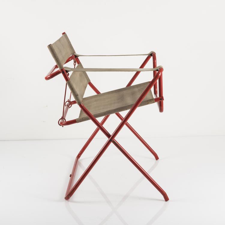Bild 1 zu Objekt, Folding chair 'B 4', c. 1928, Marcel Breuer, Standard-M&ouml;bel, Berlin; Thonet, Frankenberg, 145A 27