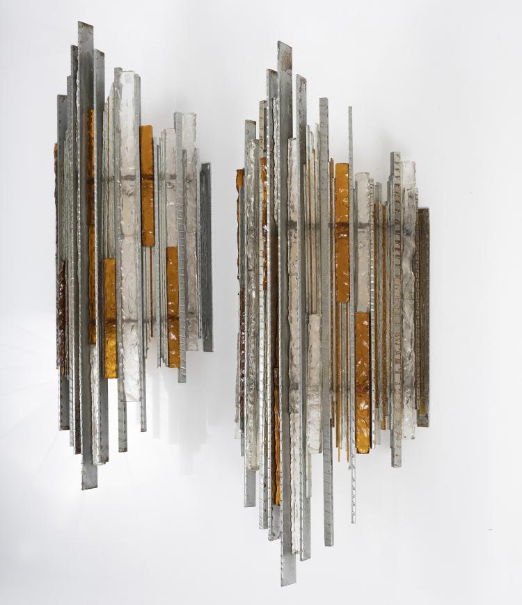 Hauptbild zu Objekt, Two wall appliques, c. 1970, Poliarte, Verona, 145B 438