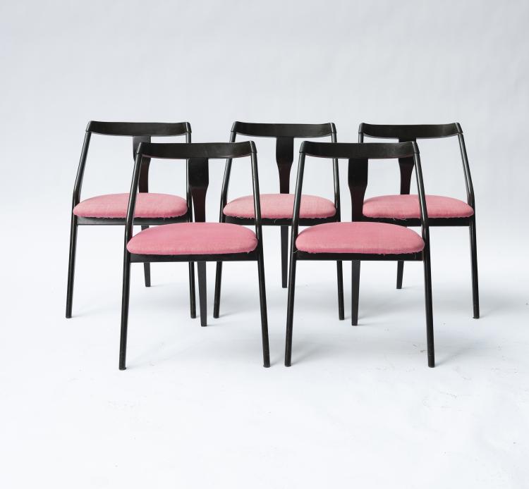 Hauptbild zu Objekt, Five chairs, c. 1959, Deutschland, 146C 553